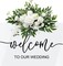 Artificial Flower Swag, Wedding Sign Flowers White Rose Flower Arrangements
